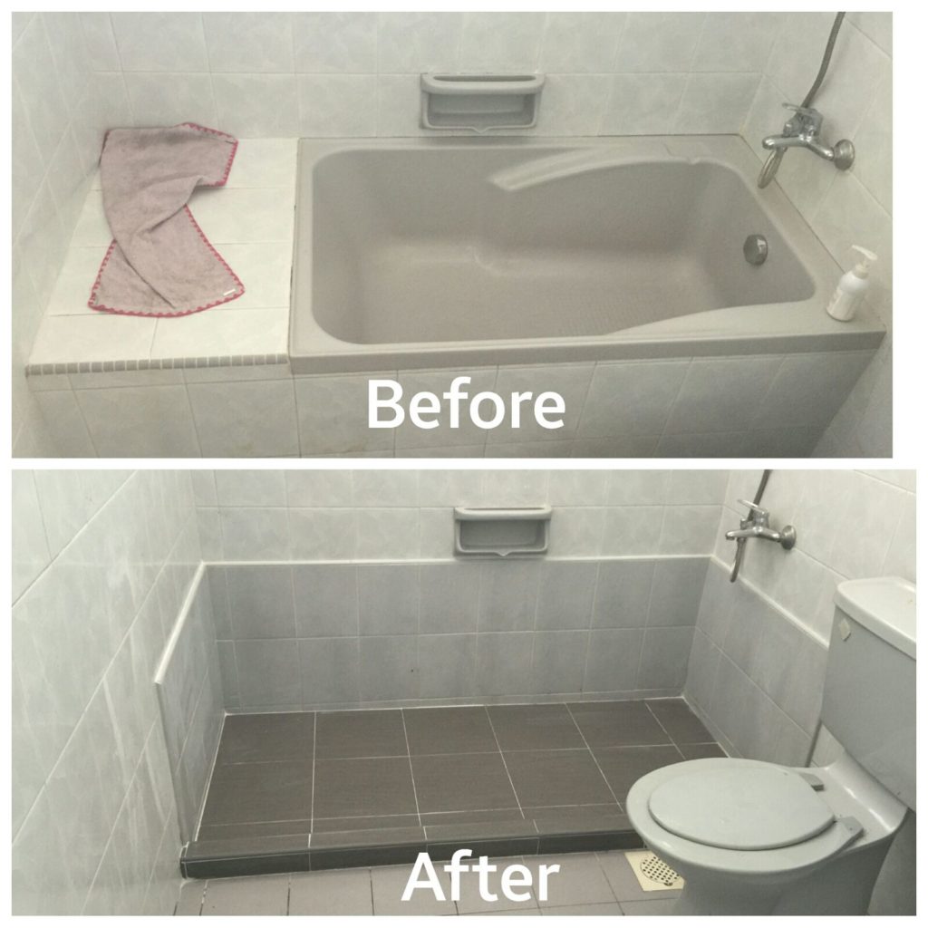 Bathtub Removal Works Hacking Toilet Bathroom Renovation