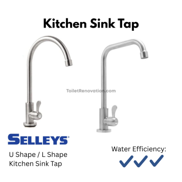 Selleys Stainless Steel Kitchen Sink Cold Tap