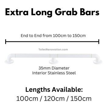 Extra Long Grab Bars (100cm to 150cm)