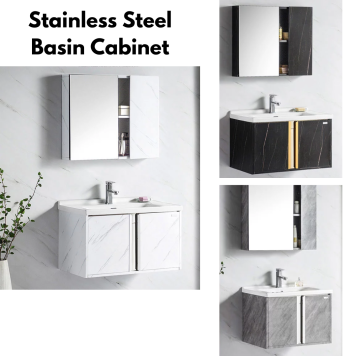 Stainless Steel Basin Cabinet (60cm Width)
