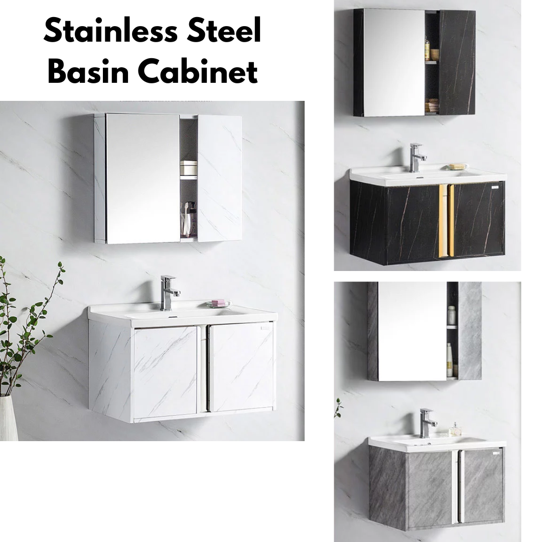 Stainless Steel Basin Cabinet (60cm Width)